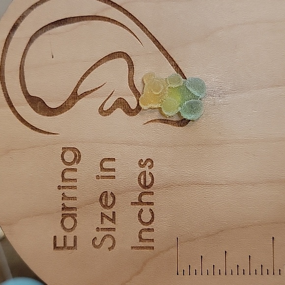 🔥LAST PAIR🔥 CITRUS SUGAR GUMMY BEAR STUD EARRINGS - Picture 4 of 6